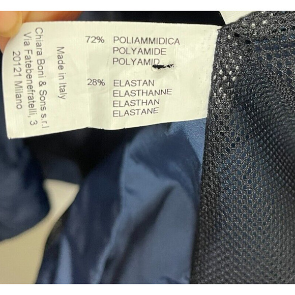 La Petite Robe di Chiara Boni Jacket L Navy Blue Slouchy Fit Trench Windbreaker - Picture 5 of 8